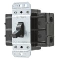 Bryant Toggle Switch, Manual Motor Controllers, Double Pole, 60A 600V AC, Side Wired Only, Black 60002D